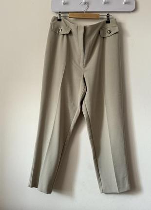 Бежевые брюки, структурные с стрелками primark1 фото