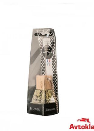 Ароматизатор в машину пахучка для авто aroma prestige wood 7ml- silver запах бутылочка жидкий