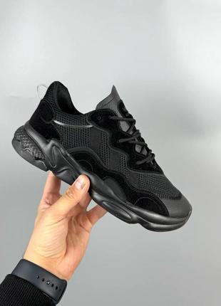 Чоловічі кросівки чорні adidas ozweego black