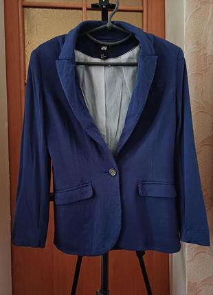Піджак синій, жакет діловий, жіночй, стильний, класичний бренд h&m2 фото