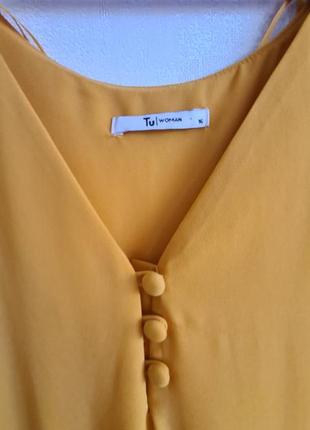 Блуза літня гірчична жовта5 фото