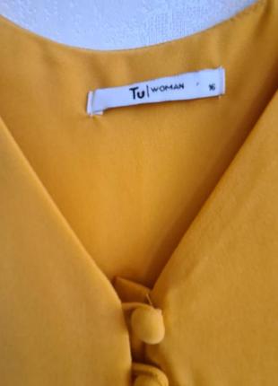 Блуза літня гірчична жовта6 фото