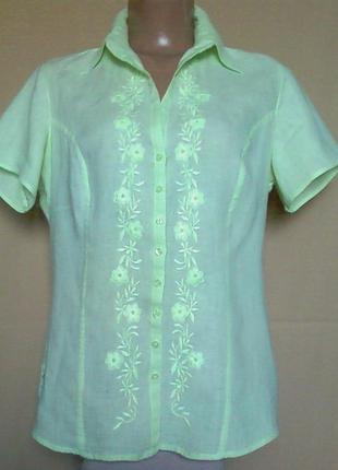 Рубашка с коротким рукавом из льна