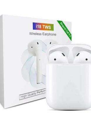 Бездротові навушники i18 tws bluetooth для iphone та android