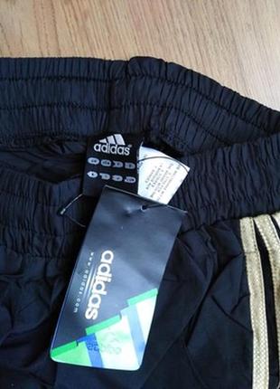 Adidas s m xl ряд посадка спортивные штаны с золотыми лампасами2 фото
