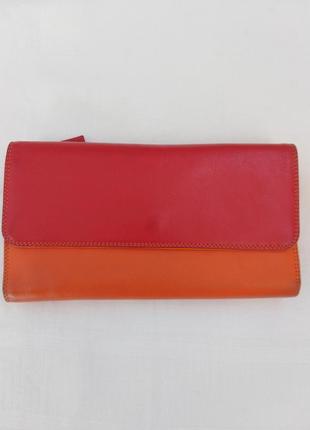 Кожаный кошелёк мультицвет от итальянского бренда mywalit.1 фото