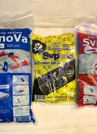 Комплект свп "svp-nova 500 затискачів 1 мм + 200 клинів