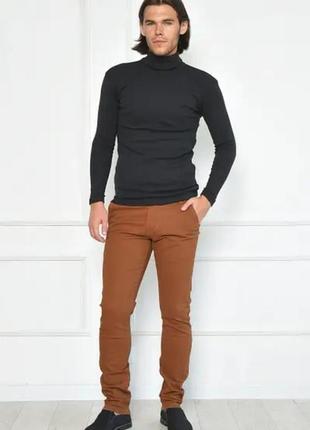Штани чоловічі коричневого кольору1 фото