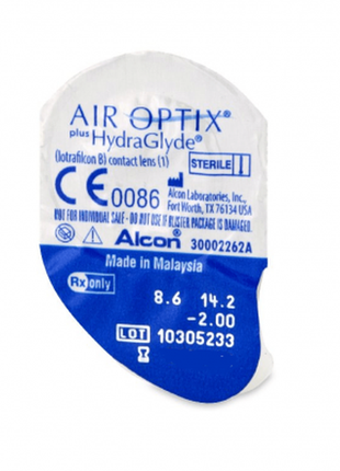 Контактні лінзи alcon air optix hydraglyde від -1 до -62 фото