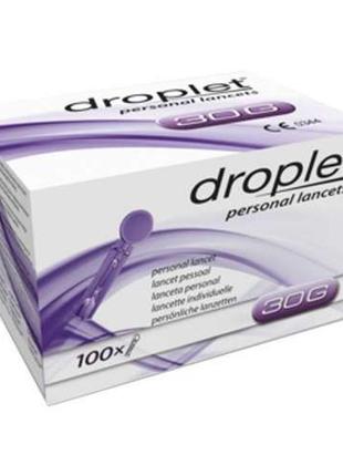 Ланцети для глюкометра droplet 100 шт 30g (голки для глюкометра)