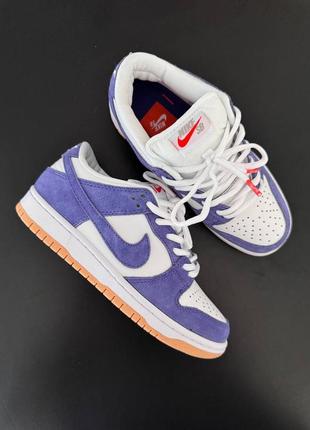 Женские кожаные кроссовки nike sb dunk low "court purple"