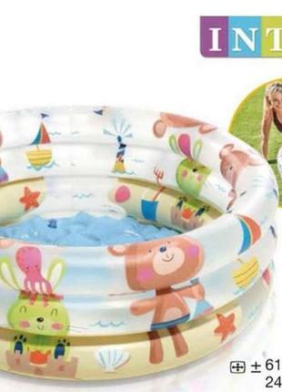 Басейн intex 57106 динозаврики 61х22см, обсяг 33л, від 1 до 3 рок