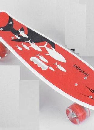Скейт best board, дошка 55 см, колеса pu, світяться, d 6 см