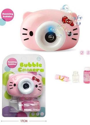 Фотоапарат дитячий кітті пускає мильні бульбашки баббл камера