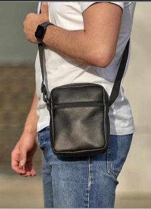Чоловіча сумка месенджер з натуральної шкіри,1 фото