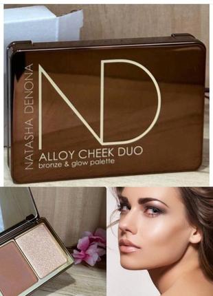 Natasha denona bronzer & highlighting powder - бронзер і хайлайтер,1 фото