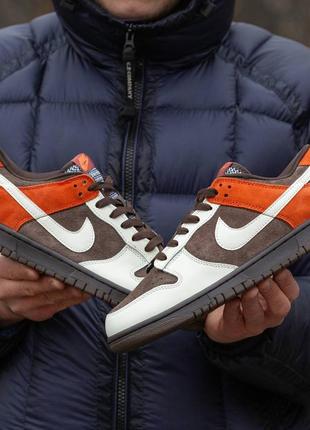 Nike sb dunk velvet brown and rugged orange3 фото