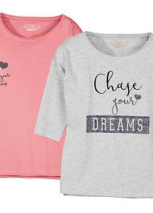 Регланы для девочки три четверти хлопок lupilu