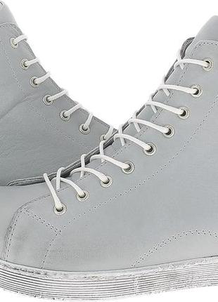 Високі білі шкіряні кеди andrea conti