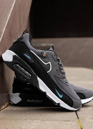 Р.40-44 кроссовки nike air max 90 grey blue nk0389 фото