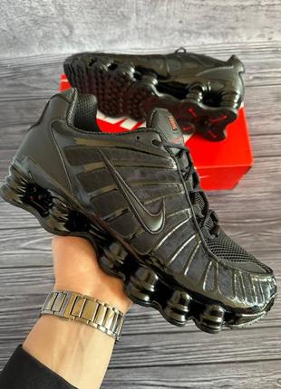 Чоловічі кросівки найк чорні nike shox tl black