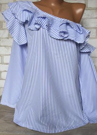 Блузка на одне плече з рюшами🔊торг🔊знижка