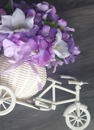 Декоративний велосипед, лавандовий прованс.6 фото