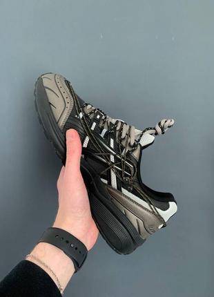 Унисекс кроссовки asics tiger gel-1090 x anderson bell black silver2 фото