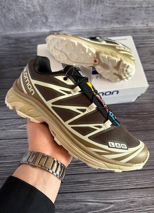 Чоловічі кросівки саломон salomon s lab xt-6 kangaroo brown beige