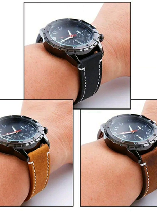 Ремінець натуральна шкіра браслет для годинника смарт годин 18-206 фото