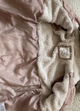 Куртка курточка теплая розовая пудра для девочкам деми осень4 фото
