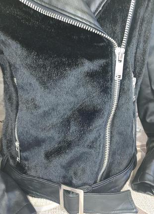 Куртка косуха с искусственным мехом4 фото
