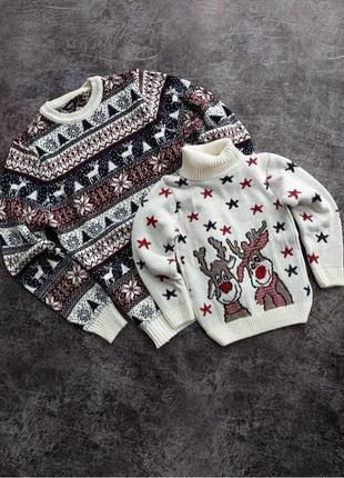 Зимовий новорічний светр2 фото