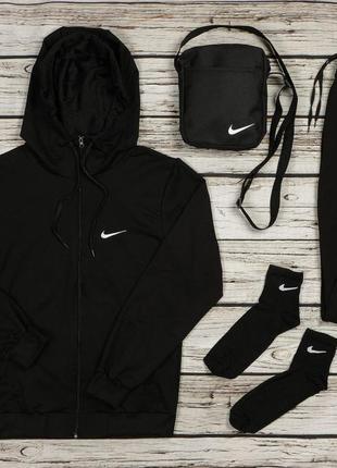 Комплект 4 в 1 nike спортивний костюм + сумка + кепка + шкарпетки1 фото