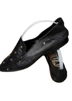 Zara шкіряні туфлі, балетки