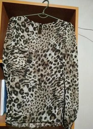 Блуза с леопардовым принтом3 фото