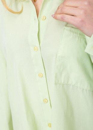 Рубашка женская свободная однотонная, цвет фисташковый, 246r39775 фото