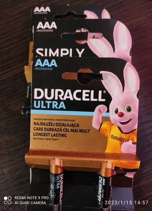 Duracell. aaa. 1.5v. пальчик. 3 пачки 170 грн.