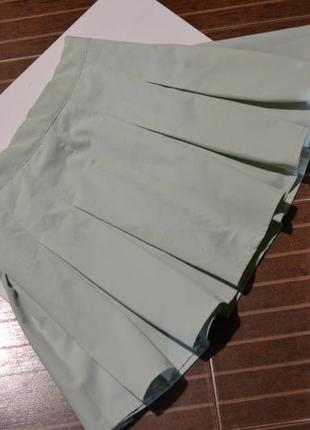 Трендовая юбочка мятного цвета