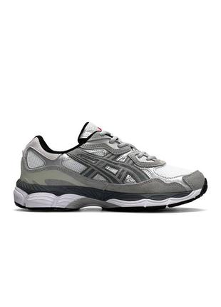 Мужские кроссовки asics gel-nyc gray white silver2 фото