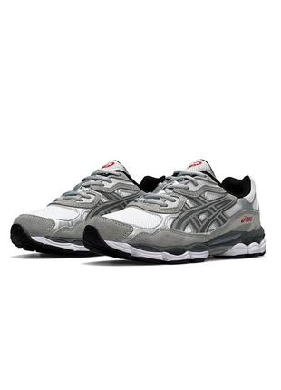 Мужские кроссовки asics gel-nyc gray white silver6 фото