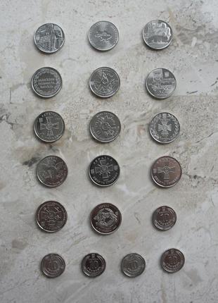 Набор 19 монет нбу збройні сили україни (зсу, тро, ссо, киборги1 фото