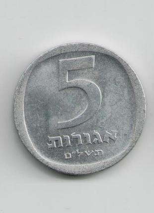 Монета израиль 5 агорот 1979 (5739) года1 фото