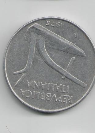 Монета італія 10 літрів 1975 року2 фото