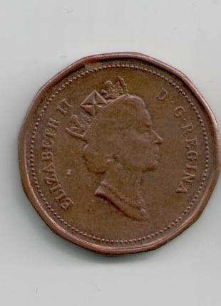 Монета канада 1 цент 1993 року
