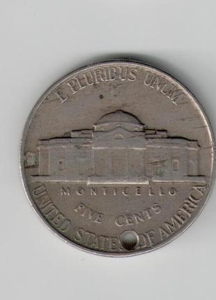 Монета сша 5 міліграмів 1940 року