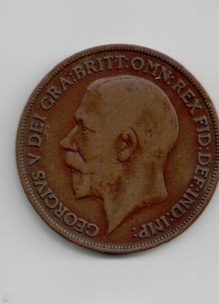 Монета великобритания 1 пенни 1920 года2 фото