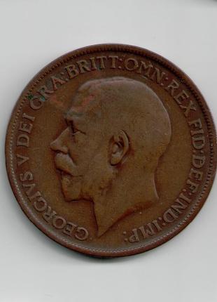 Монета великобританія 1 пінні 1912 року2 фото
