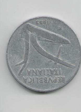 Монета італія 10 літрів 1953 року2 фото