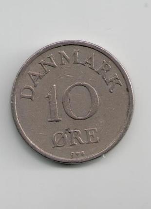 Монета данія 10 ере 1956 року1 фото